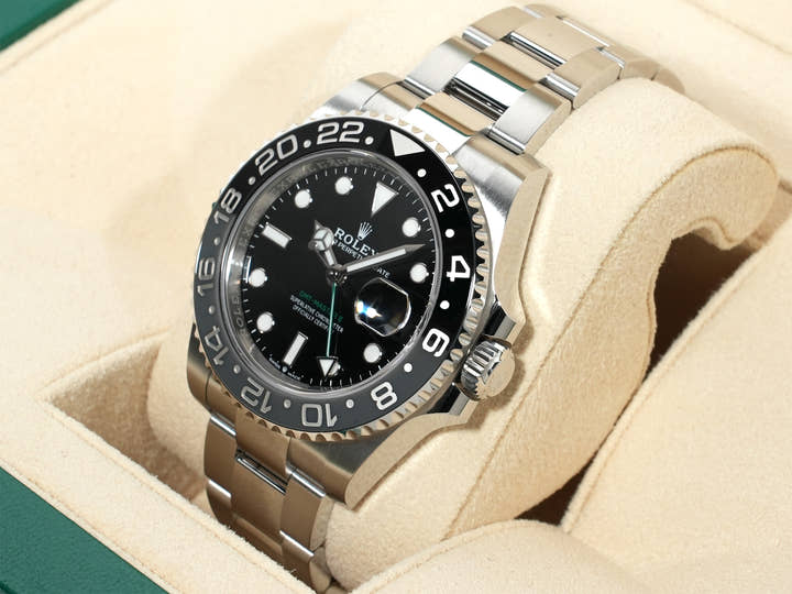 ロレックス GMTマスターII Ref.126710GRNR ステンレススチール ブラック文字盤 オイスターブレスレット