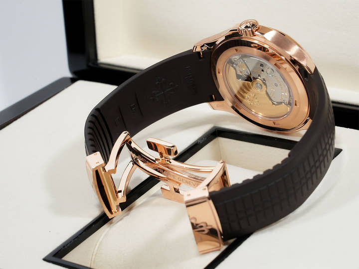 パテックフィリップ アクアノート Ref.5164R-001 ローズゴールド ブラウン エンボス文字盤