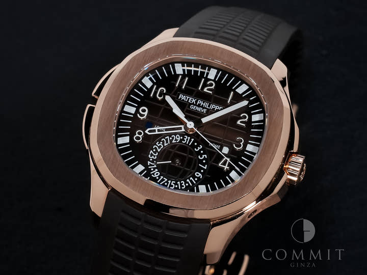 パテックフィリップ アクアノート Ref.5164R-001 ローズゴールド ブラウン エンボス文字盤