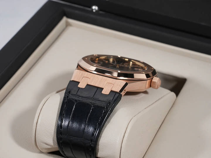 オーデマピゲ ロイヤルオーク Ref.15300OR.OO.D002CR.01 ピンクゴールド ブラック文字盤