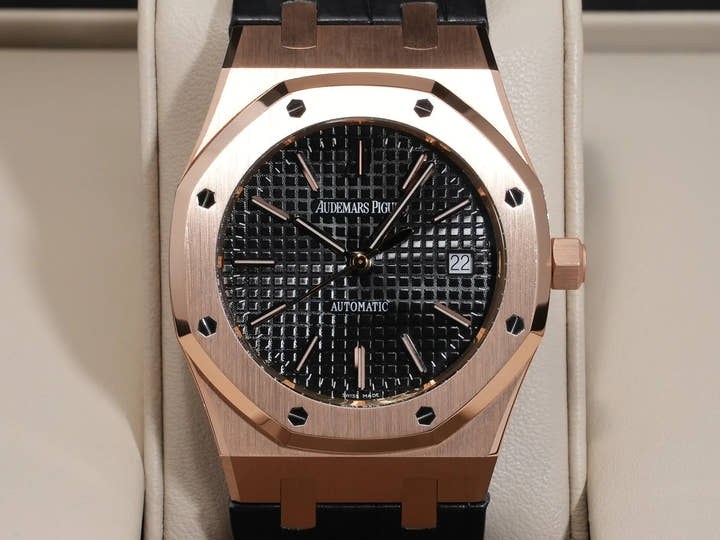 オーデマピゲ ロイヤルオーク Ref.15300OR.OO.D002CR.01 ピンクゴールド ブラック文字盤