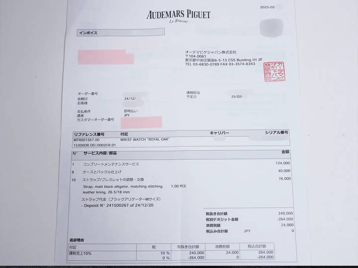 オーデマピゲ ロイヤルオーク Ref.15300OR.OO.D002CR.01 ピンクゴールド ブラック文字盤