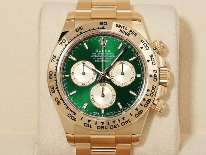 ロレックス デイトナ Ref.126508 イエローゴールド グリーン文字盤