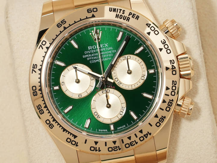 ロレックス デイトナ Ref.126508 イエローゴールド グリーン文字盤