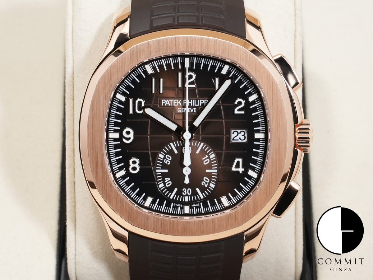 パテックフィリップ アクアノート クロノグラフ Ref.5968R-001 ローズゴールド ブラウン ソレイユ文字盤