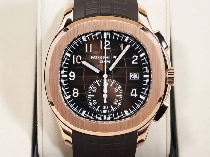 パテックフィリップ アクアノート クロノグラフ Ref.5968R-001 ローズゴールド ブラウン ソレイユ文字盤