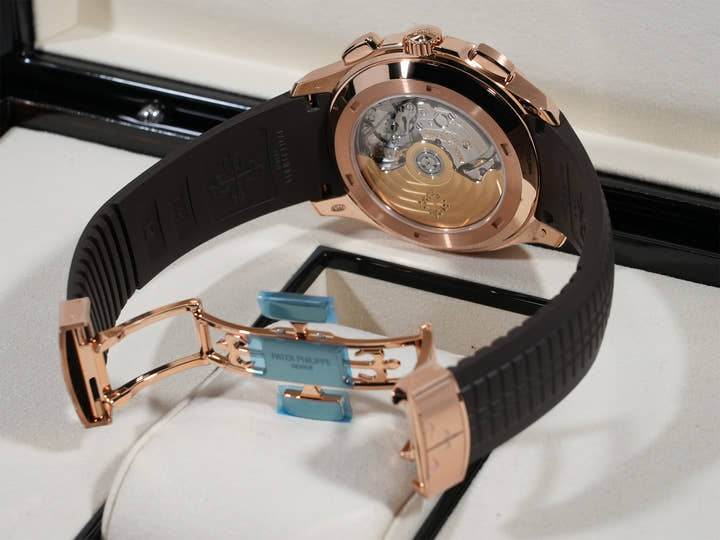 パテックフィリップ アクアノート クロノグラフ Ref.5968R-001 ローズゴールド ブラウン ソレイユ文字盤