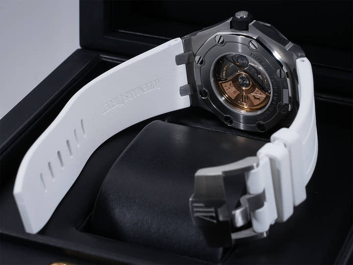 Audemars Piguet Royal Oak Offshore Diver Ref.15710ST.OO.A002CA.02 SS Silver (Mega Tapestry) Dial Excellent Condition c4uhx2ej