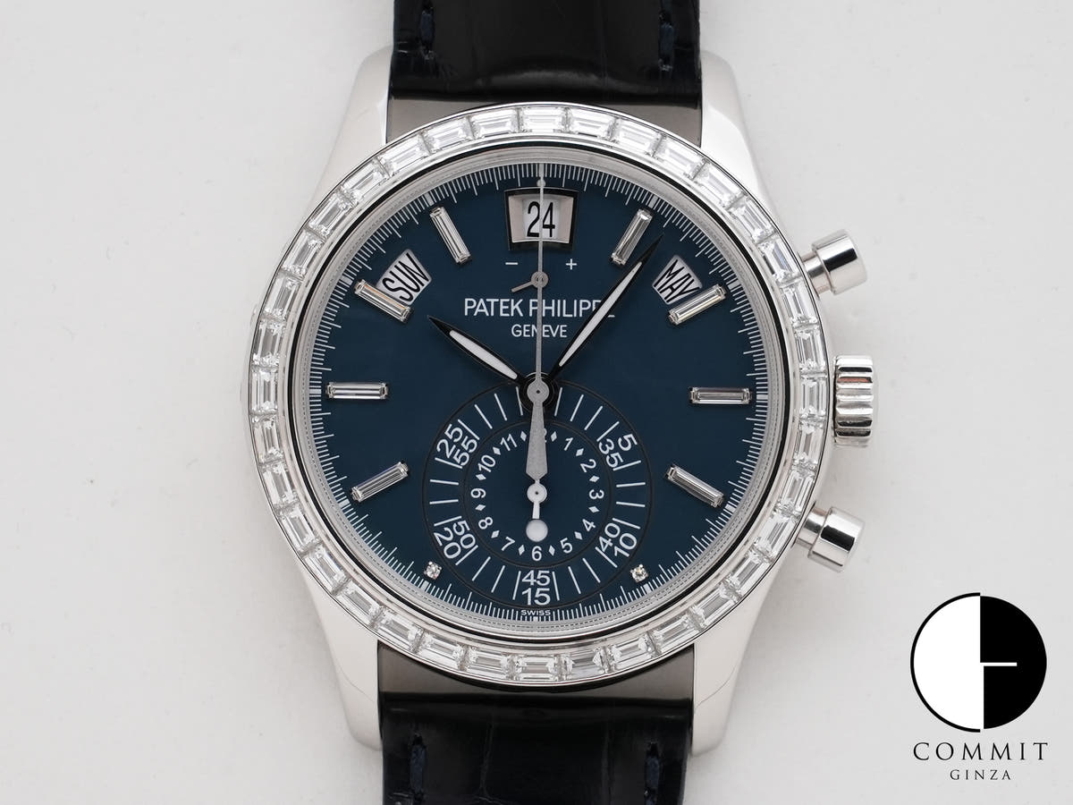 パテックフィリップ アニュアルカレンダー クロノグラフ Ref.5961P-001 プラチナ マット・ブルー・オパーリン文字盤