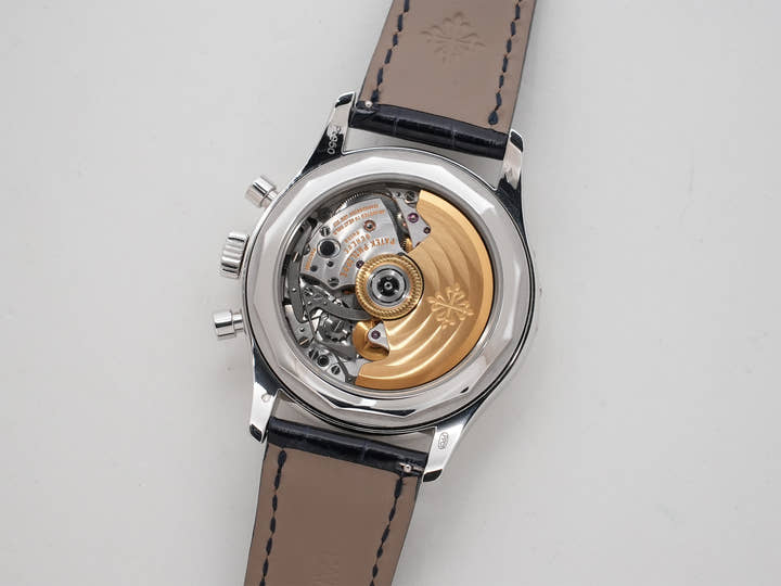 パテックフィリップ アニュアルカレンダー クロノグラフ Ref.5961P-001 プラチナ マット・ブルー・オパーリン文字盤