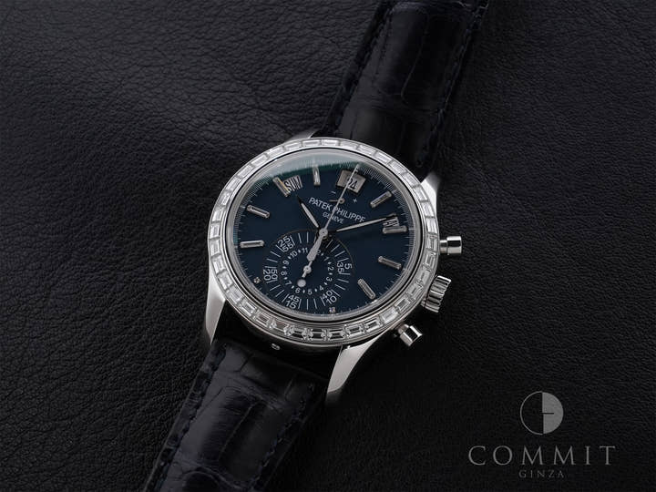 パテックフィリップ アニュアルカレンダー クロノグラフ Ref.5961P-001 プラチナ マット・ブルー・オパーリン文字盤