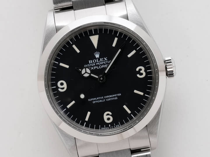 ロレックス エクスプローラーI Ref.1016 ステンレススチール ブラック文字盤 中古 6sp653be