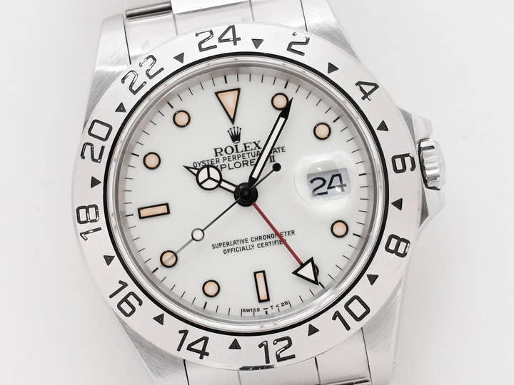 ロレックス エクスプローラーII Ref.16570 ステンレススチール ホワイト文字盤