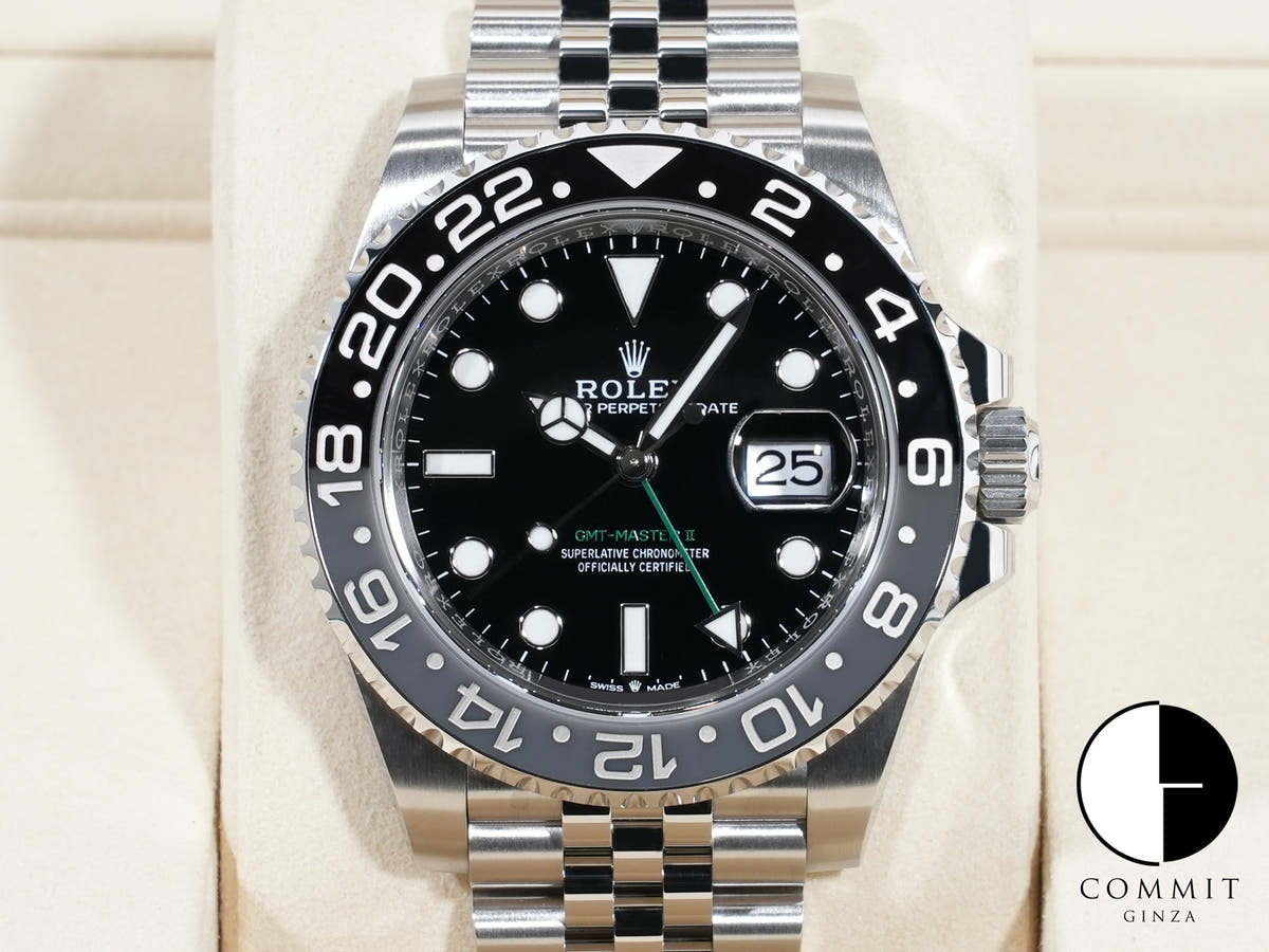 ロレックス GMTマスターII Ref.126710GRNR ステンレススチール ブラック文字盤 ジュビリーブレスレット