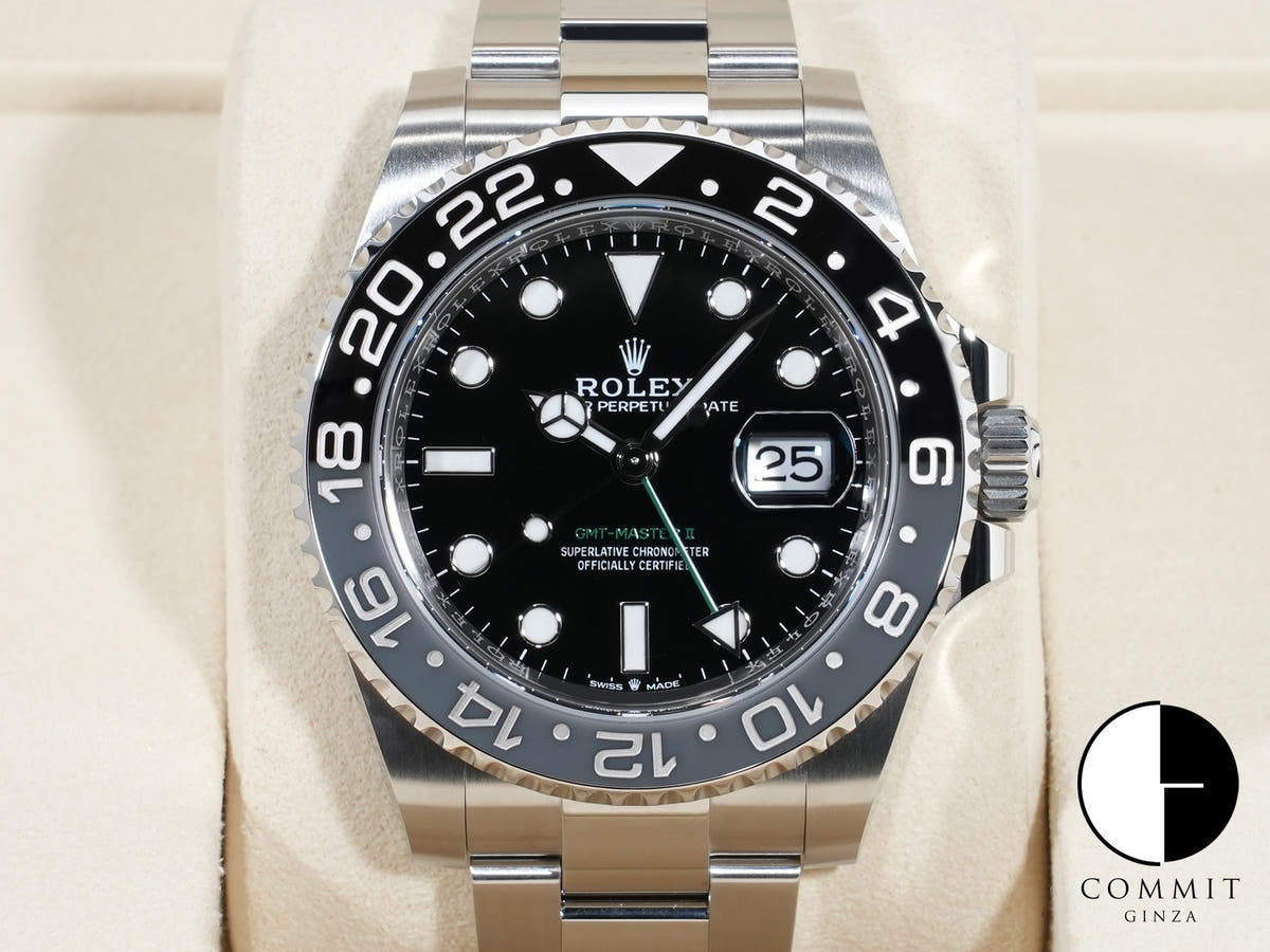 Rolex GMT Master II Ref.126710GRNR SS Black Dial Oyster Bracelet Unused bbvahg58