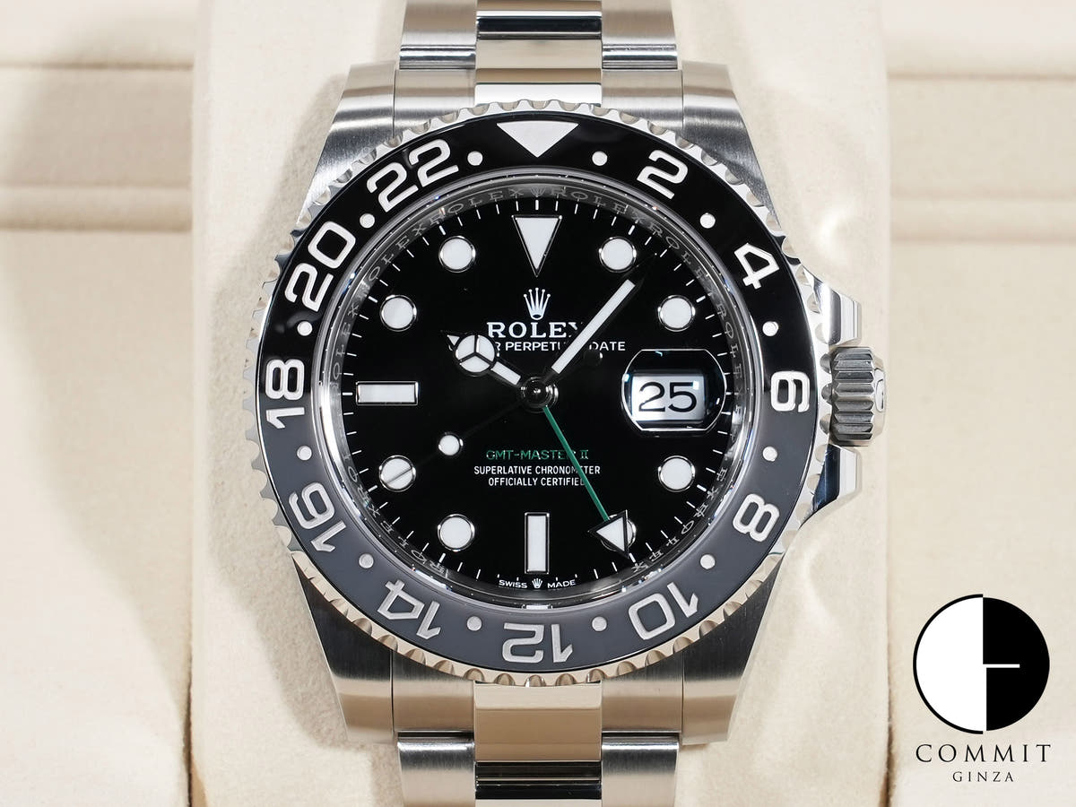 ロレックス GMTマスターII Ref.126710GRNR ステンレススチール ブラック文字盤 オイスターブレスレット