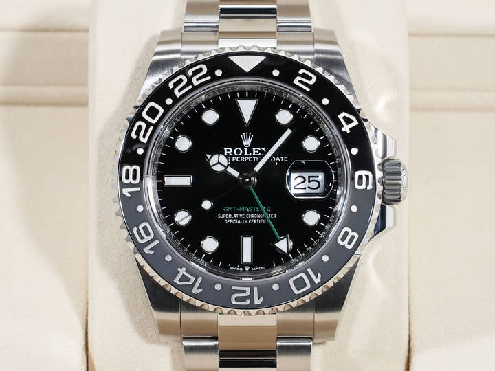 ロレックス GMTマスターII Ref.126710GRNR ステンレススチール ブラック文字盤 オイスターブレスレット
