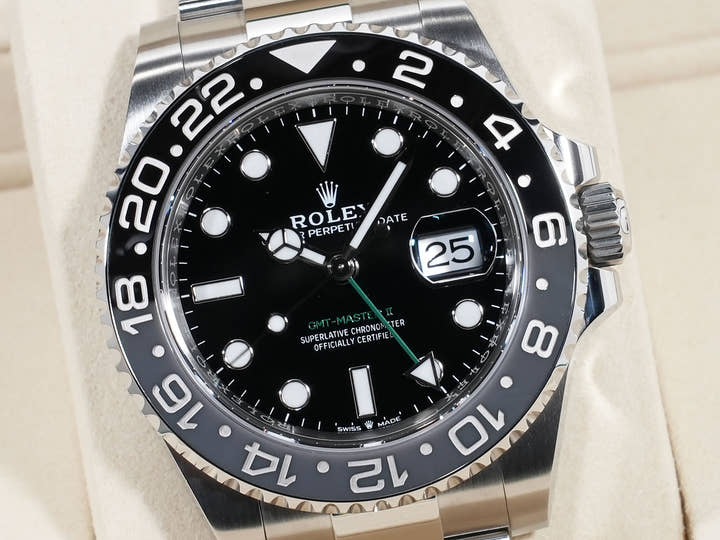 ロレックス GMTマスターII Ref.126710GRNR ステンレススチール ブラック文字盤 オイスターブレスレット