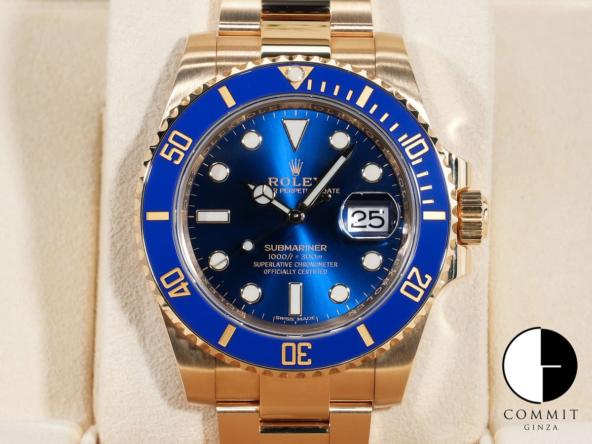 ロレックス サブマリーナー デイト Ref.116618LB イエローゴールド ブルー文字盤