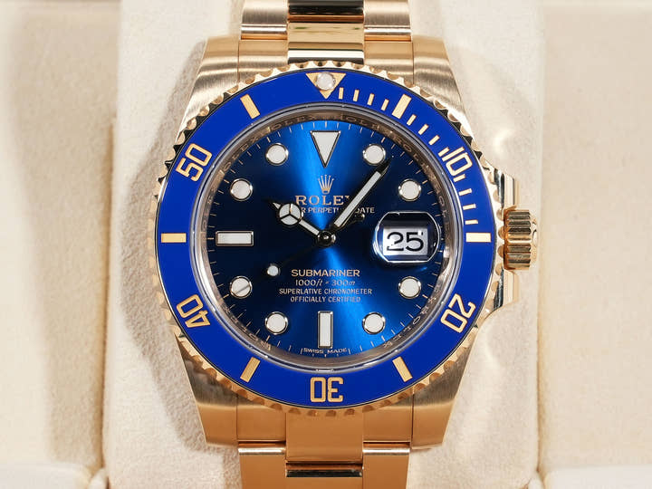 ロレックス サブマリーナー デイト Ref.116618LB イエローゴールド ブルー文字盤