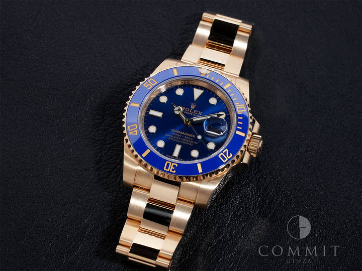 ロレックス サブマリーナー デイト Ref.116618LB イエローゴールド ブルー文字盤