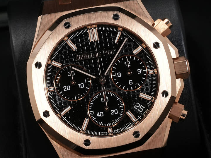 オーデマピゲ ロイヤルオーク クロノグラフ 50周年記念 Ref.26240OR.OO.D002CR.01 ピンクゴールド ブラック文字盤