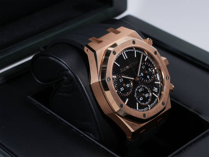 オーデマピゲ ロイヤルオーク クロノグラフ 50周年記念 Ref.26240OR.OO.D002CR.01 ピンクゴールド ブラック文字盤