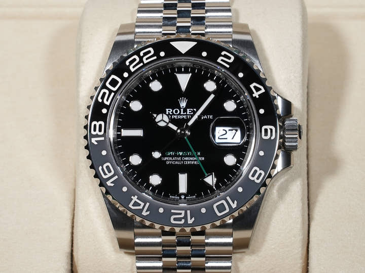 ロレックス GMTマスターII Ref.126710GRNR ステンレススチール ブラック文字盤 ジュビリーブレスレット