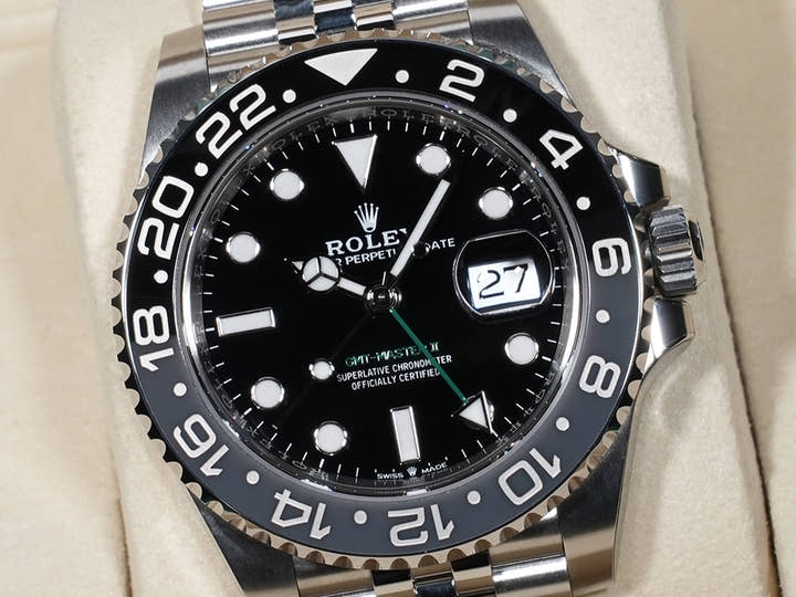 ロレックス GMTマスターII Ref.126710GRNR ステンレススチール ブラック文字盤 ジュビリーブレスレット