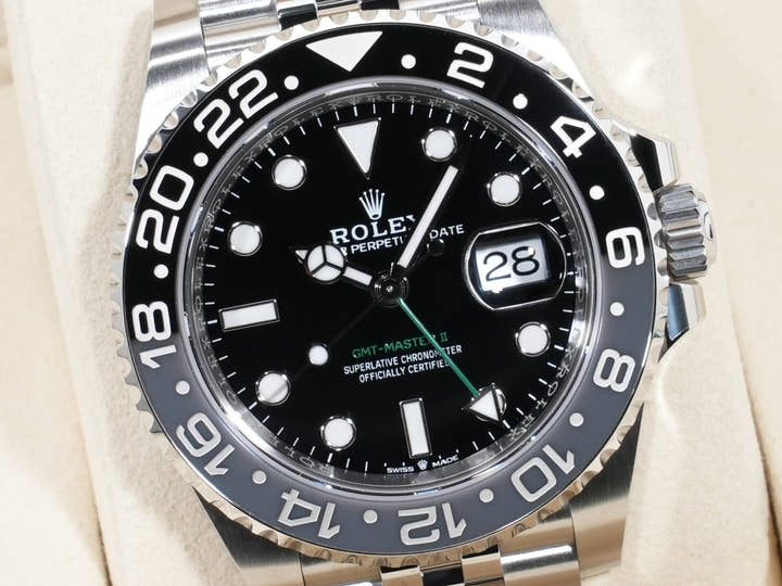 ロレックス GMTマスターII Ref.126710GRNR ステンレススチール ブラック文字盤 ジュビリーブレスレット