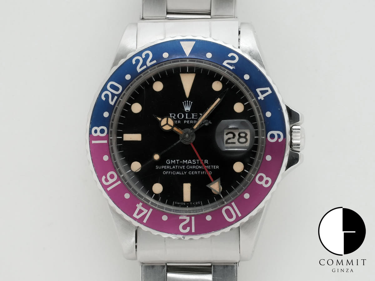 ロレックス GMTマスター Ref.1675 ステンレススチール ブラック文字盤 オイスターブレスレット