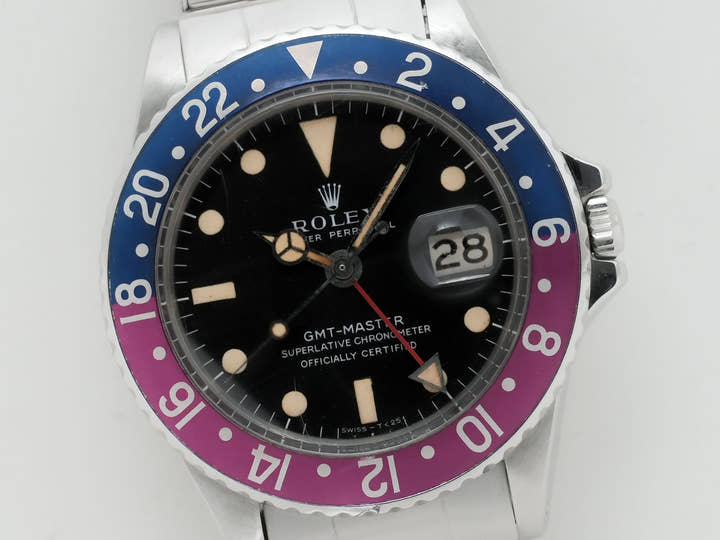 ロレックス GMTマスター Ref.1675 ステンレススチール ブラック文字盤 オイスターブレスレット