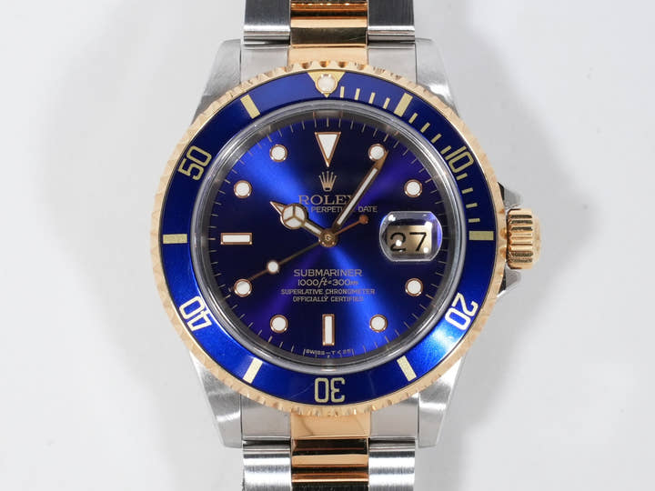 ロレックス サブマリーナー デイト Ref.16613 ステンレススチール/イエローゴールド ブルー文字盤