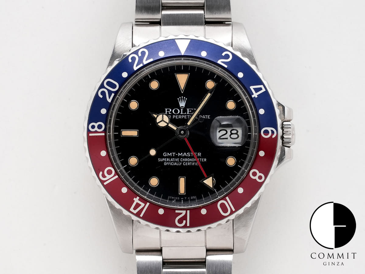 ロレックス GMTマスター Ref.16750 ステンレススチール ブラック文字盤 オイスターブレスレット