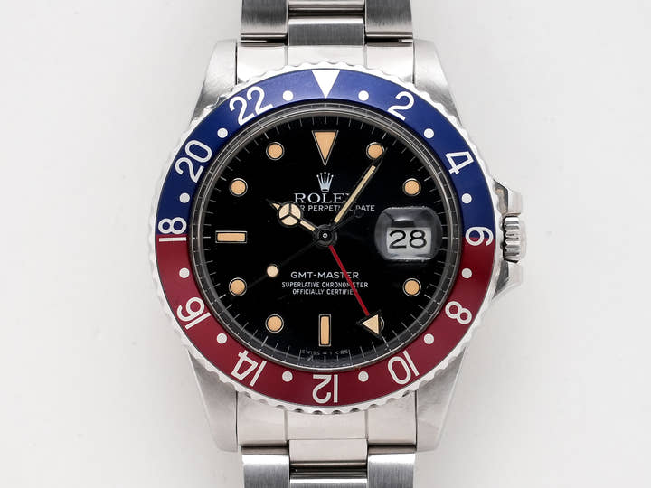 ロレックス GMTマスター Ref.16750 ステンレススチール ブラック文字盤 オイスターブレスレット