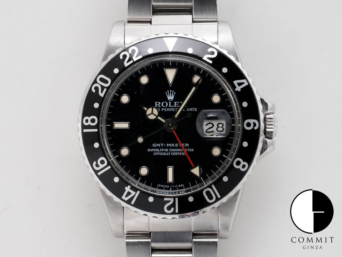 ロレックス GMTマスター Ref.16750 ステンレススチール ブラック文字盤 オイスターブレスレット 中古 c4s7zt2j