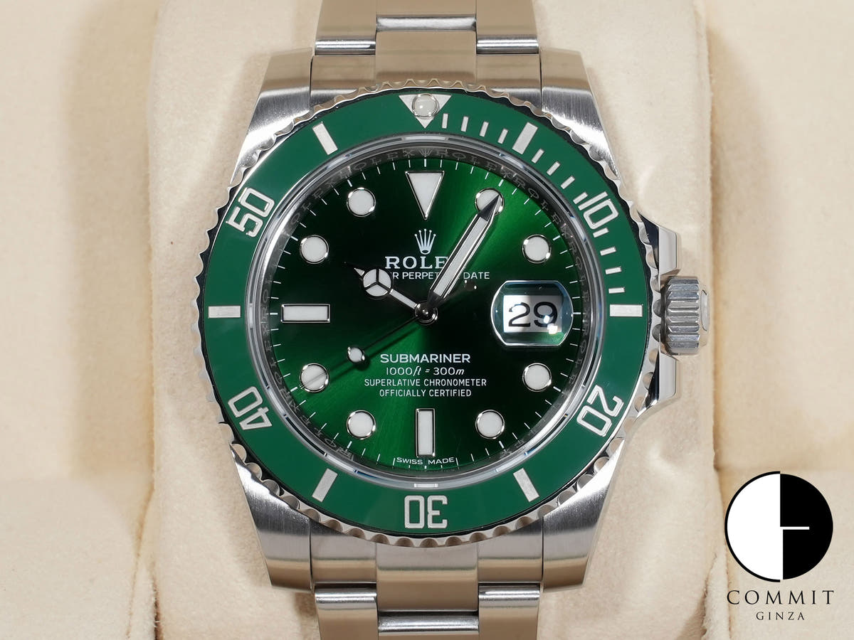 ロレックス サブマリーナー デイト Ref.116610LV ステンレススチール グリーン文字盤