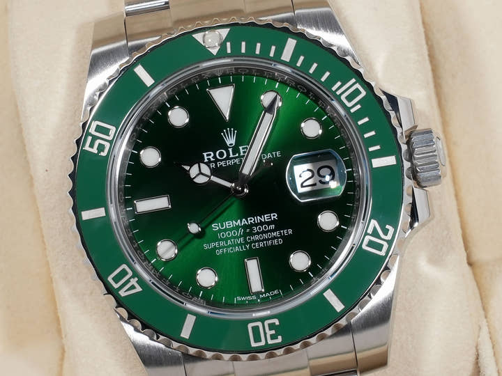 ロレックス サブマリーナー デイト Ref.116610LV ステンレススチール グリーン文字盤