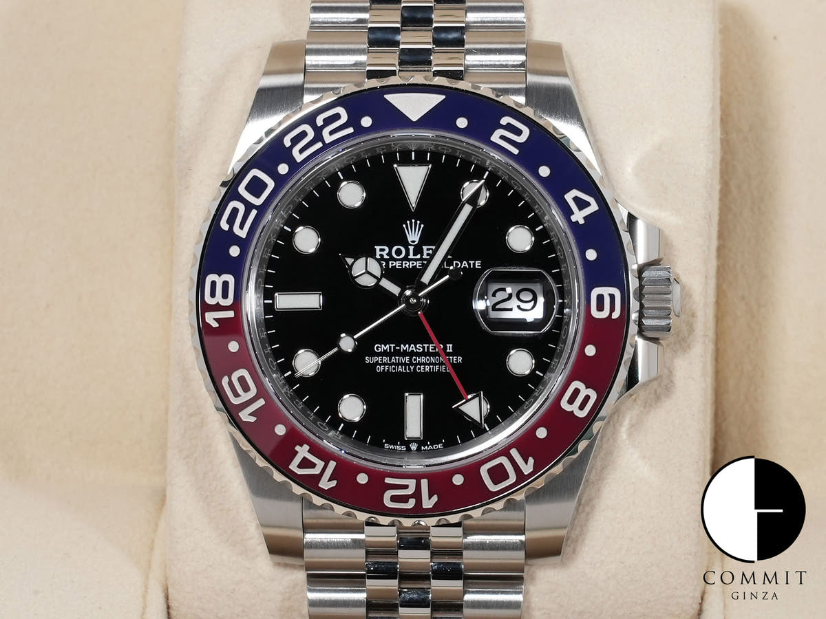 ロレックス GMTマスターII Ref.126710BLRO ステンレススチール ブラック文字盤 ジュビリーブレスレット