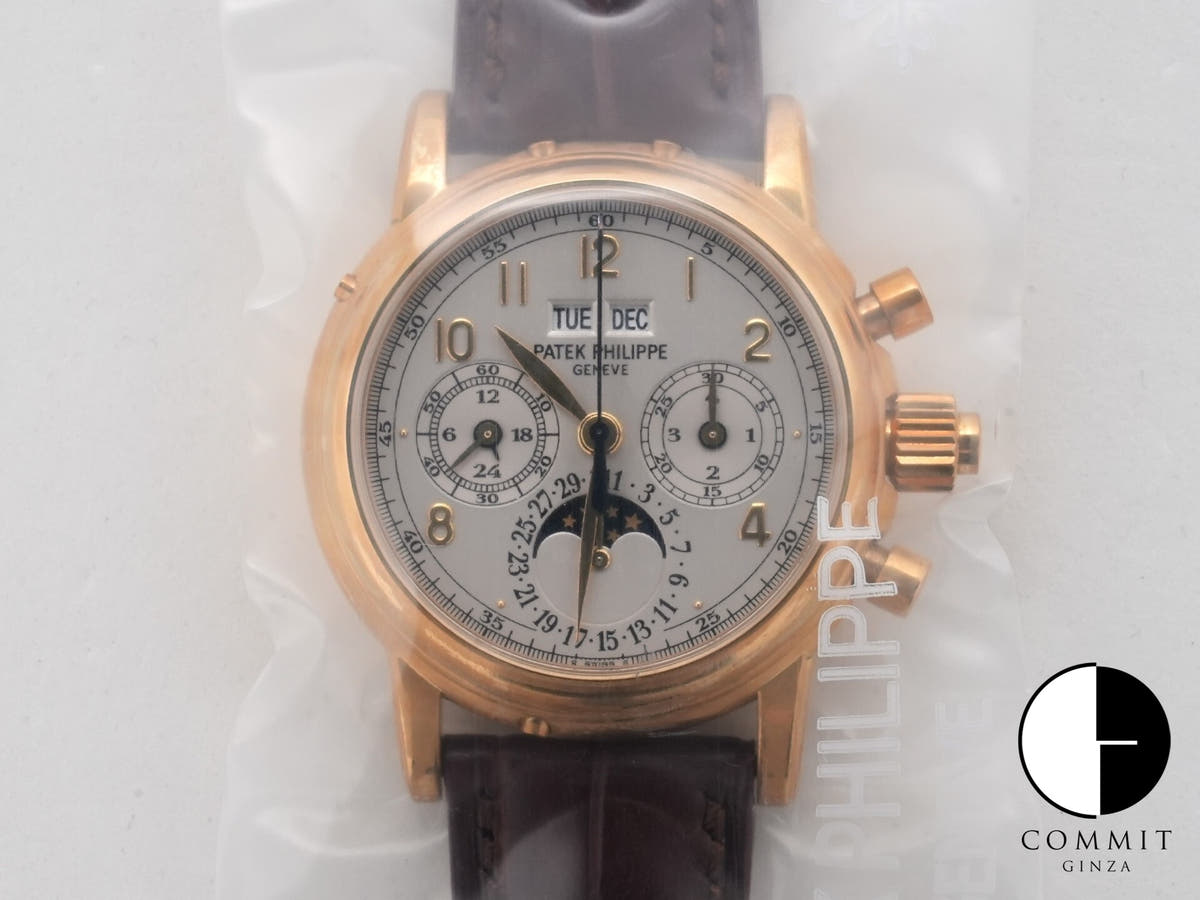 パテックフィリップ パーペチュアルカレンダー スプリットセコンド クロノグラフ Ref.5004J-012 イエローゴールド シルバー文字盤