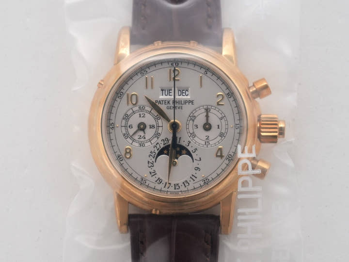 パテックフィリップ パーペチュアルカレンダー スプリットセコンド クロノグラフ Ref.5004J-012 イエローゴールド シルバー文字盤