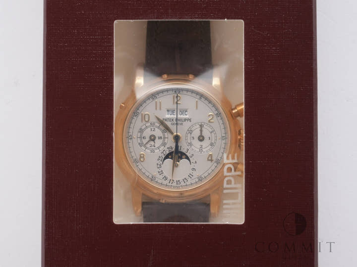 パテックフィリップ パーペチュアルカレンダー スプリットセコンド クロノグラフ Ref.5004J-012 イエローゴールド シルバー文字盤