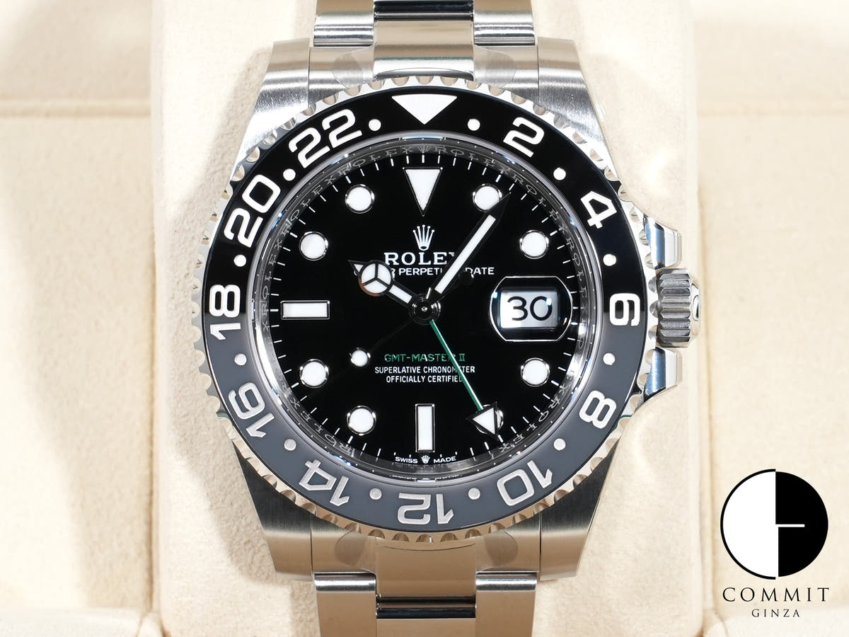 ロレックス GMTマスターII Ref.126710GRNR ステンレススチール ブラック文字盤 オイスターブレスレット