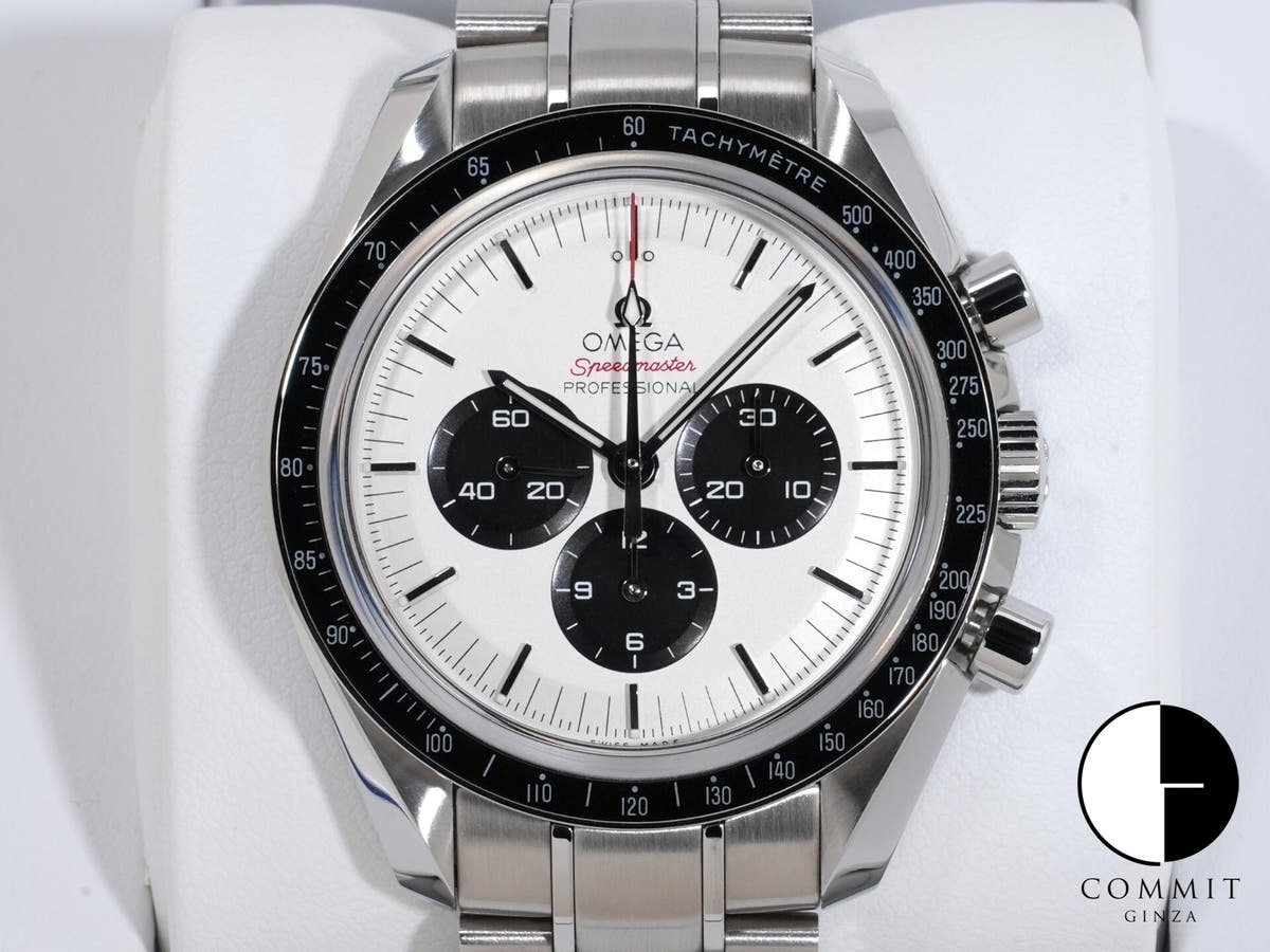 オメガ スピードマスター 記念モデル クロノグラフ 42MM  東京2020リミテッドエディション Ref.522.30.42.30.04.001 SS シルバー文字盤 美中古 aua2x4pu