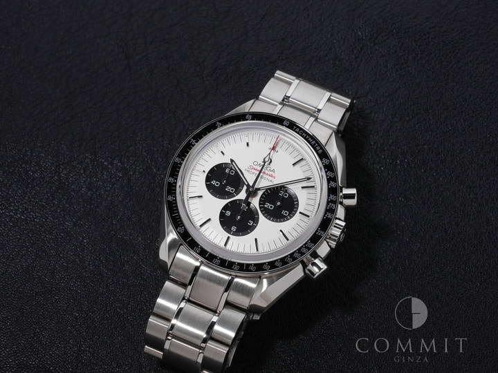 オメガ スピードマスター 記念モデル クロノグラフ 42MM  東京2020リミテッドエディション Ref.522.30.42.30.04.001 SS シルバー文字盤 美中古 aua2x4pu