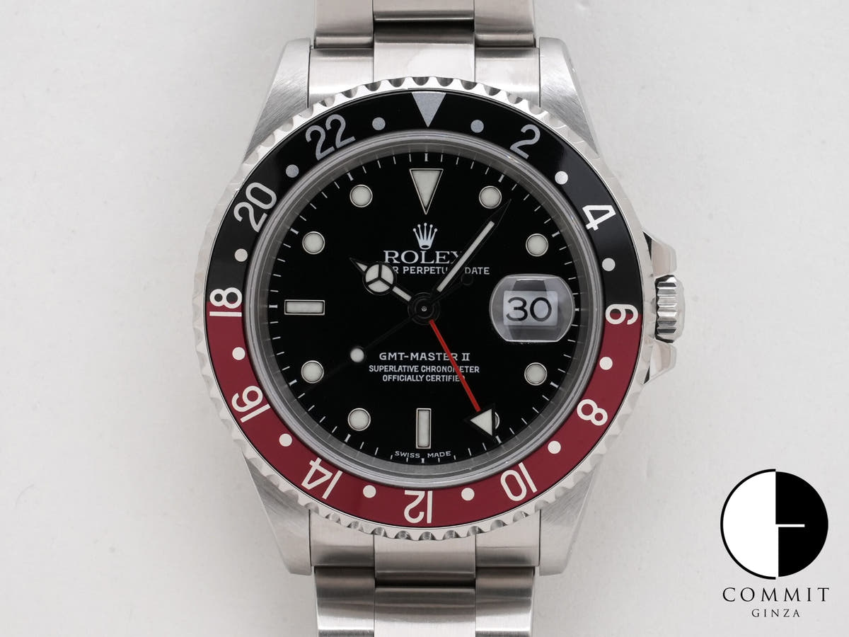 ロレックス GMTマスターII Ref.16710 ステンレススチール ブラック文字盤 オイスターブレスレット 中古 zw66p7qi