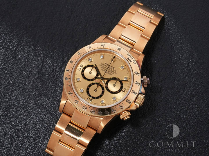 ロレックス デイトナ エルプリメロ Ref.16528G イエローゴールド シャンパンx8Pダイヤ文字盤