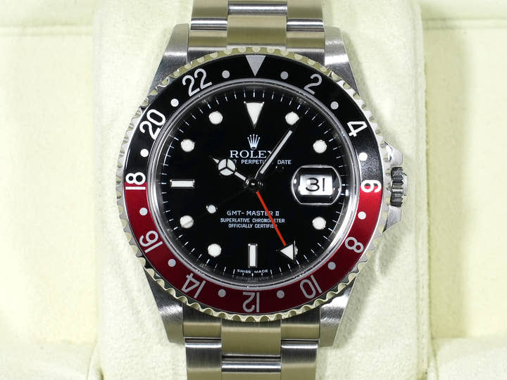 ロレックス GMTマスターII Ref.16710 ステンレススチール ブラック文字盤 オイスターブレスレット 美品 yx5hotua