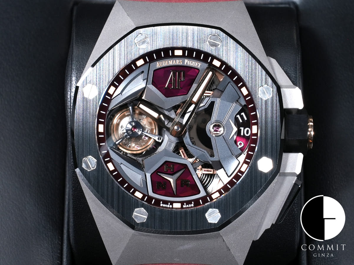 オーデマピゲ ロイヤルオーク コンセプト フライング トゥールビヨン GMT Ref.26589IO.OO.D500CA.01 チタン ボルドー文字盤