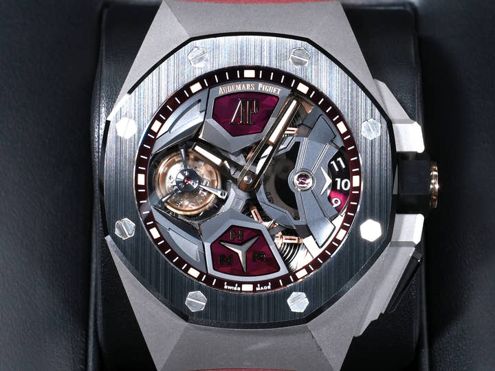 オーデマピゲ ロイヤルオーク コンセプト フライング トゥールビヨン GMT Ref.26589IO.OO.D500CA.01 チタン ボルドー文字盤